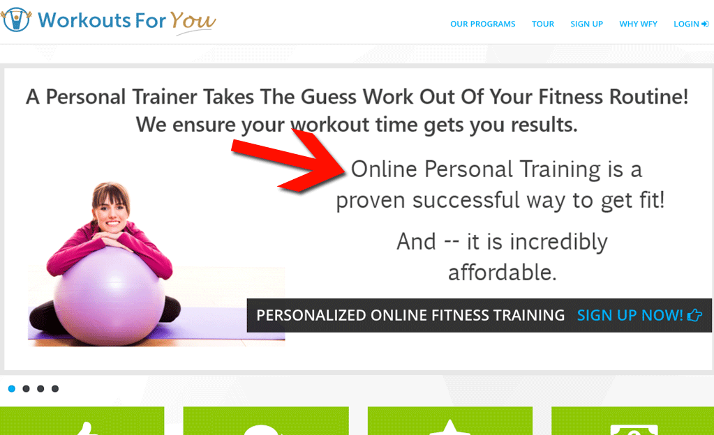 Online personal training