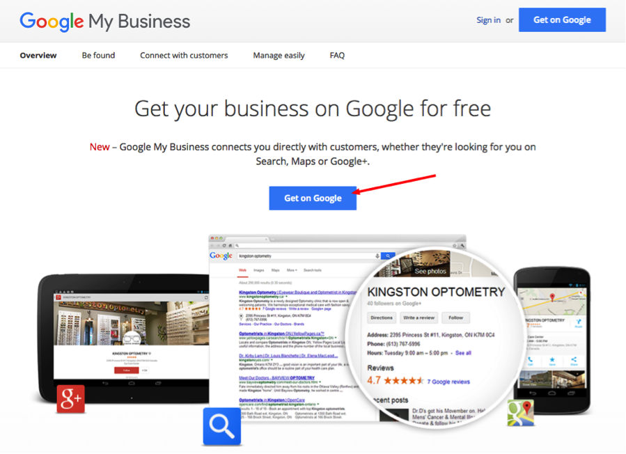 Google My Business - Get your business on Google for free